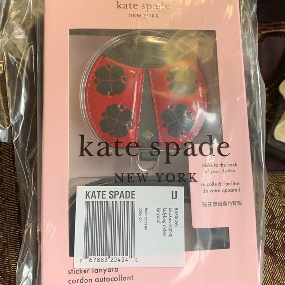 Authentic KATE SPADE ladybug Leather phone lanyard - Picture 4 of 6